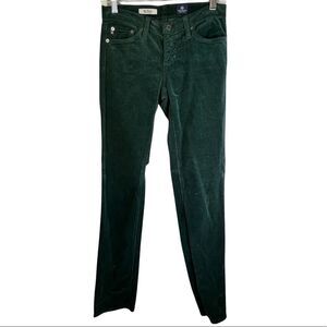 AG Stevie Slim Straight Green‎ Corduroys